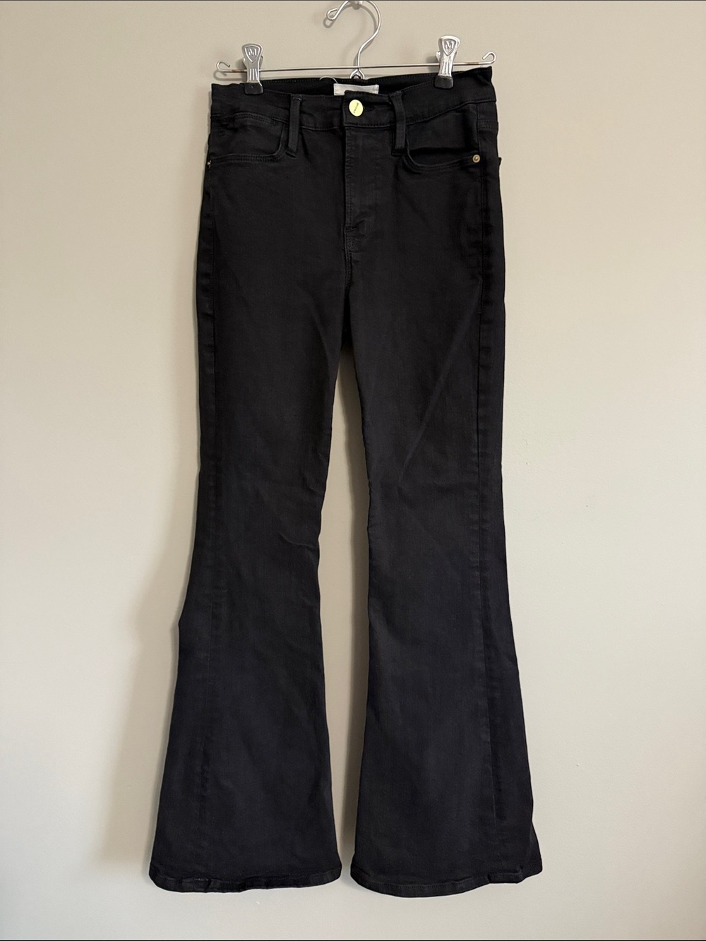 Frame - Le Pixie High Flare - Black Denim - Size 27 - Good Used Condition!!